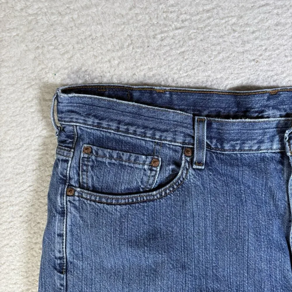 Vintage Levis Shorts Mens 42 Jorts Blue Denim 505 Straight Fit Medium Wash Y2K